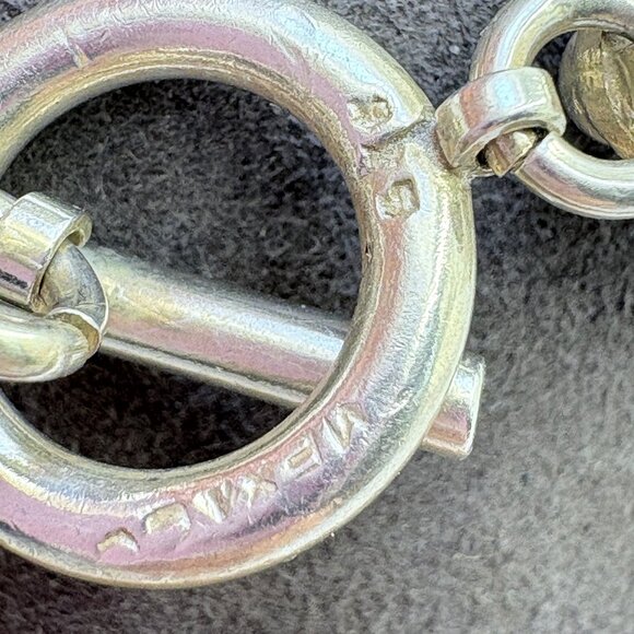 Sterling Silver 925 Beaded Puffed Flower Design Chain Bracelet Size 7" Length - Picture 6 of 10